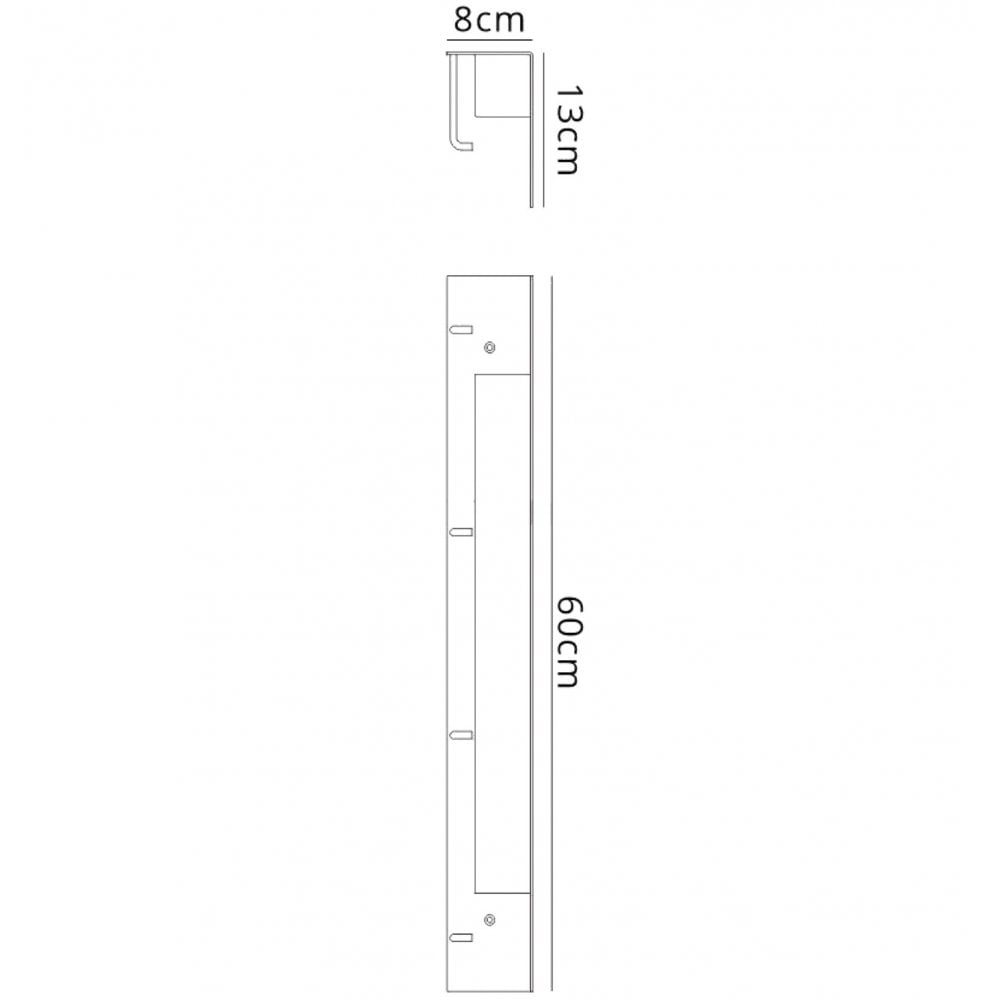 Mantra M6865 Fuerteventura Wall Lamp Coat Rack 9W LED Matt White