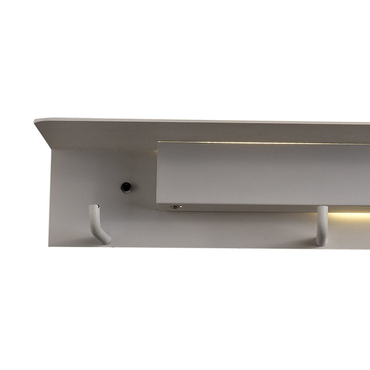 Mantra M6865 Fuerteventura Wall Lamp Coat Rack 9W LED Matt White