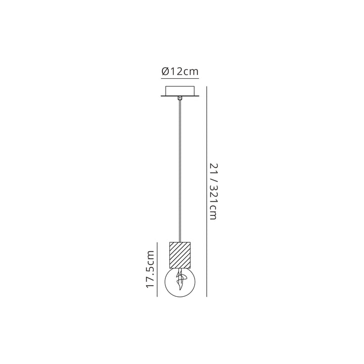 Mantra M7704 Galaxia Pendant Square 1 Light White / White Cement