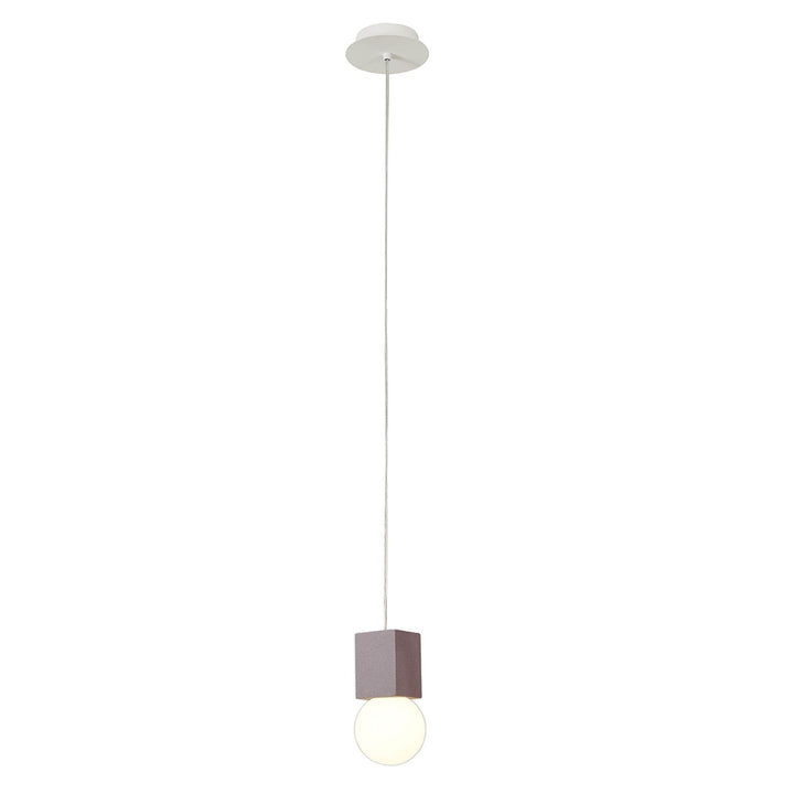 Mantra M7706 Galaxia Pendant Square 1 Light White / Red Cement