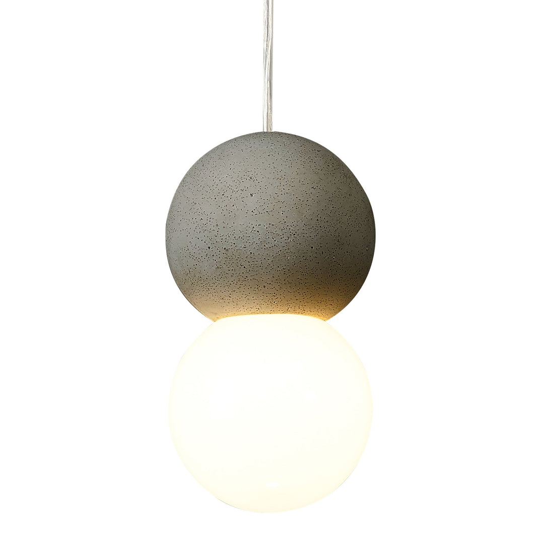 Mantra M7624 Galaxia Pendant Round 1 Light White/Grey Cement