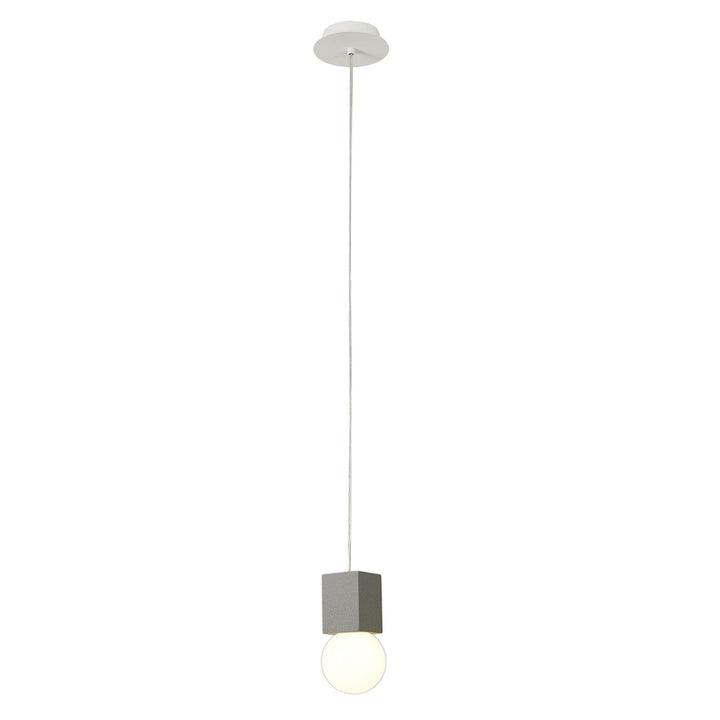 Mantra M7705 Galaxia Pendant Square 1 Light White / Grey Cement