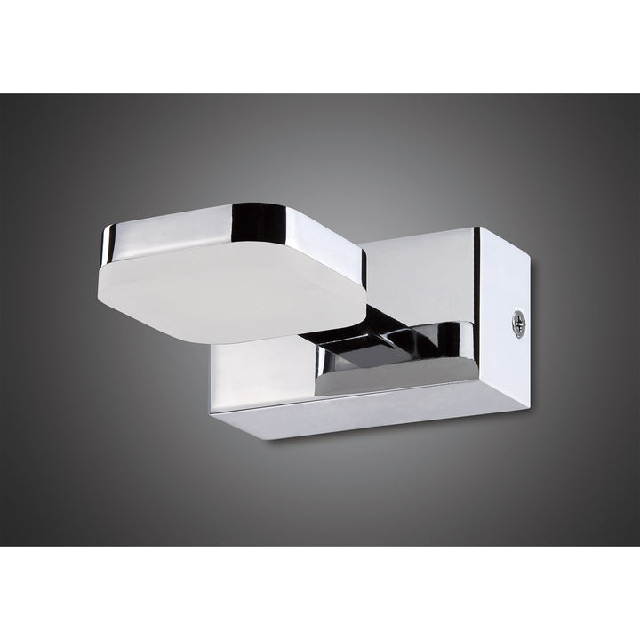 Mantra M8180/1 Gio Wall Lamp 1 Light 5W LED Polished Chrome/Frosted Acrylic