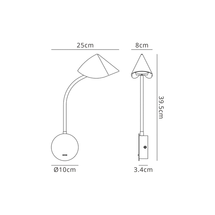 Mantra M7720 Goa Wall Lamp Switched 7W LED White