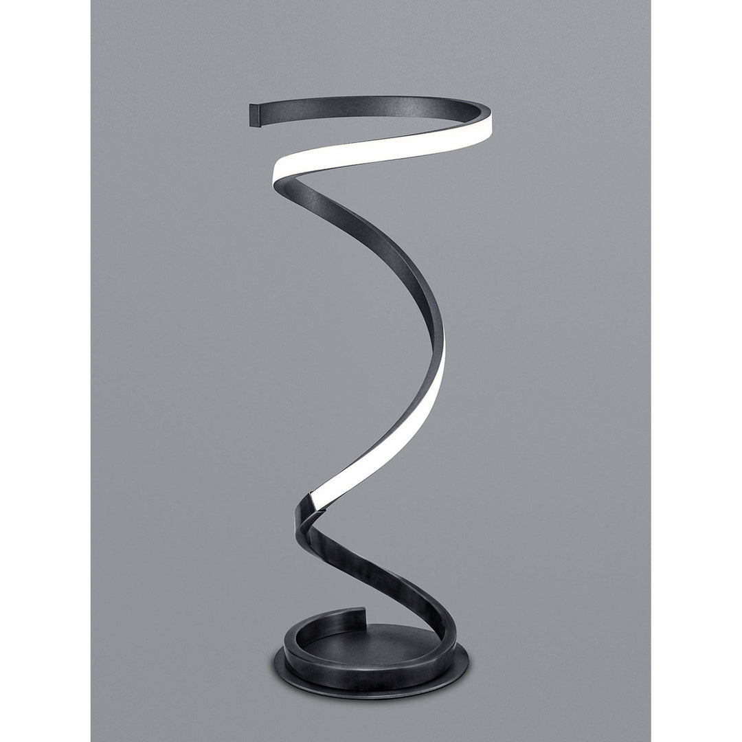 Mantra M6104 Helix Table Lamp 52cm 20W LED Black
