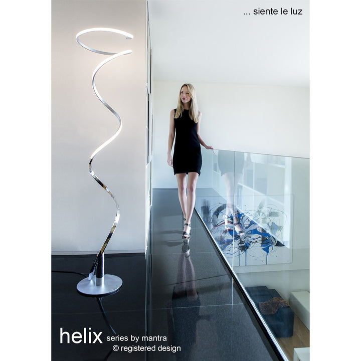 Mantra M6103 Helix Table Lamp 52cm 20W LED Polished Chrome