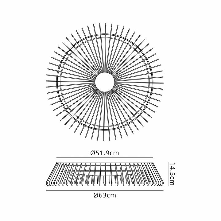 Mantra M7965 Himalaya 63cm Round Ceiling (Light Only) 80W LED Remote Control Black