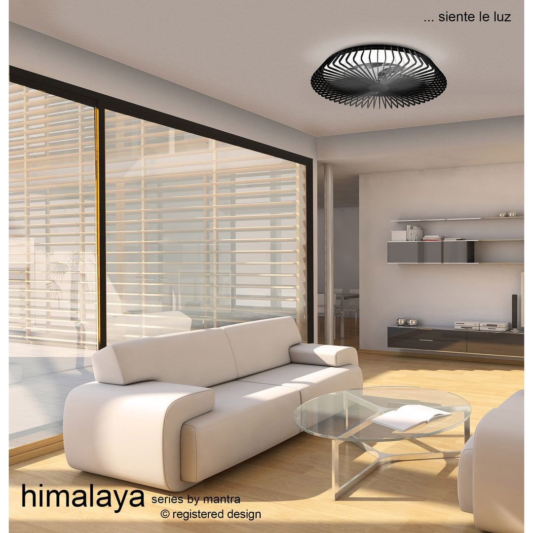 Mantra M7965 Himalaya 63cm Round Ceiling (Light Only) 80W LED Remote Control Black