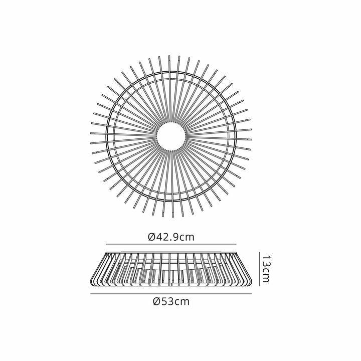 Mantra M7966 Himalaya 53cm Round Ceiling (Light Only) 56W LED Remote Control White