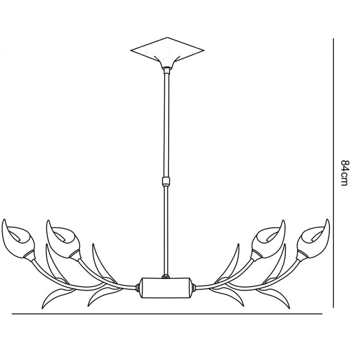 Mantra M0119 Holland Telescopic Linear Pendant Line 4 Light G9 Polished Chrome Wenge