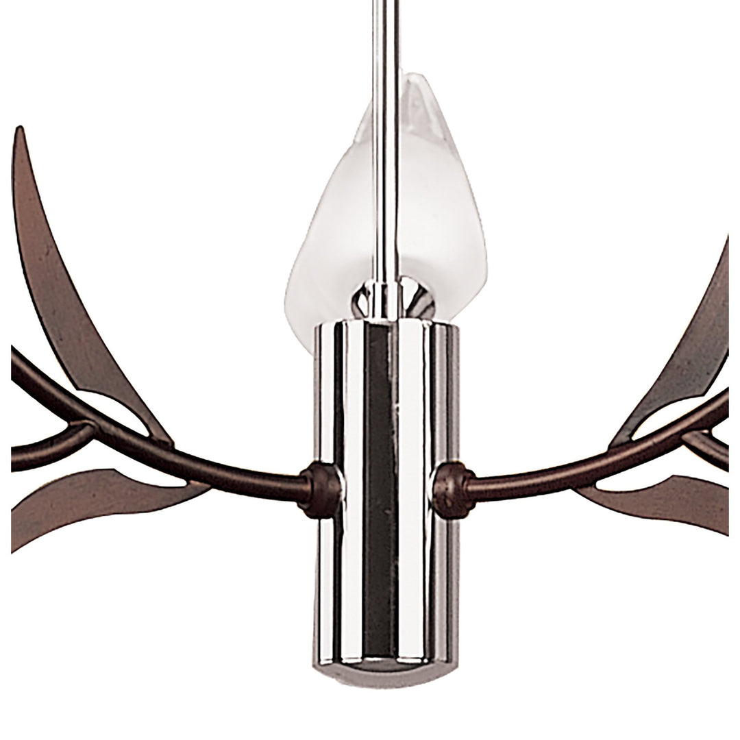 Mantra M0116 Holland Telescopic Pendant 9 Light G9 Polished Chrome/Wenge