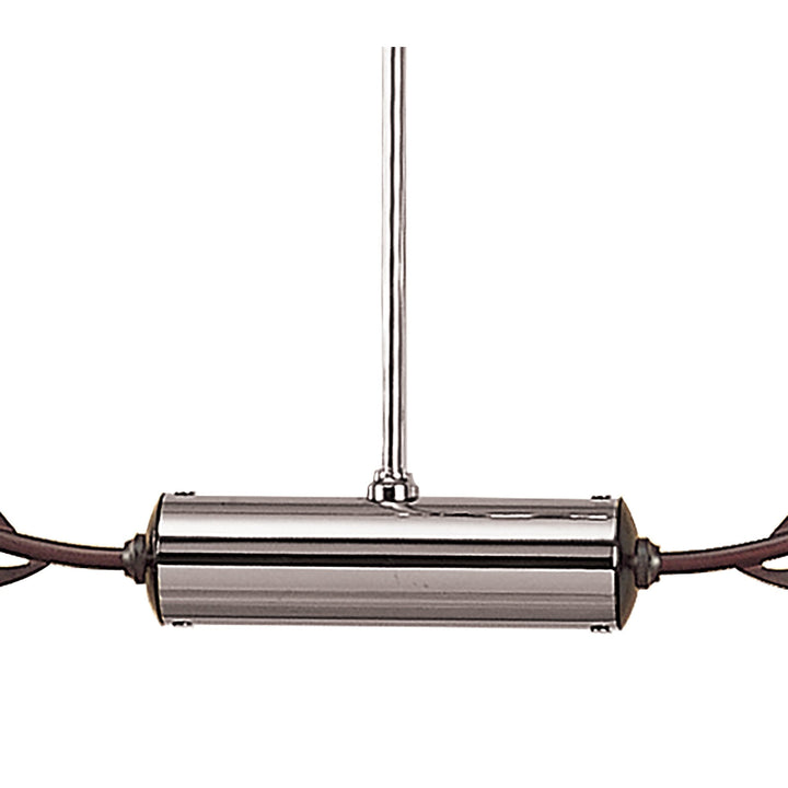 Mantra M0120 Holland Telescopic Linear Pendant Line 6 Light G9 Polished Chrome Wenge