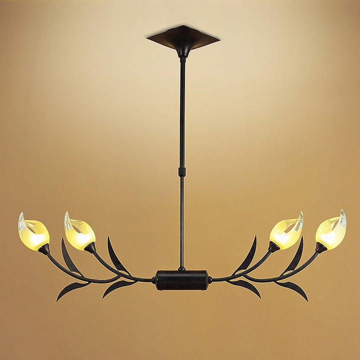 Mantra M0109 Holland Telescopic Linear Pendant Line 4 Light G9 Brown Black Oxide