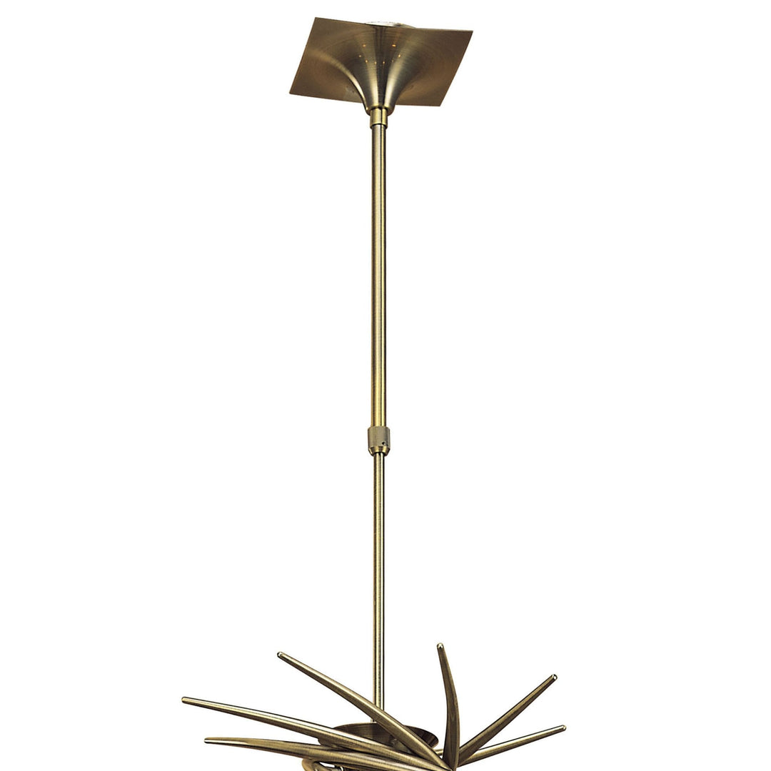 Mantra M0300AB Flavia Telescopic Pendant Round 8 Light G9 Antique Brass