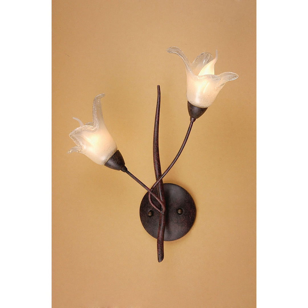 Mantra M4355/S Florida Wall Lamp Switched 2 Light E14 Brown/Black Oxide