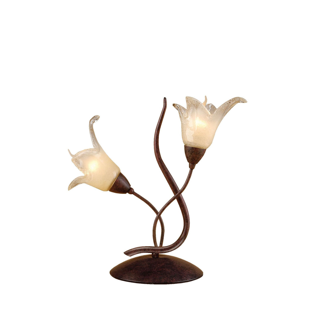 Mantra M4356 Florida Table Lamp 2 Light E14 Brown/Black Oxide