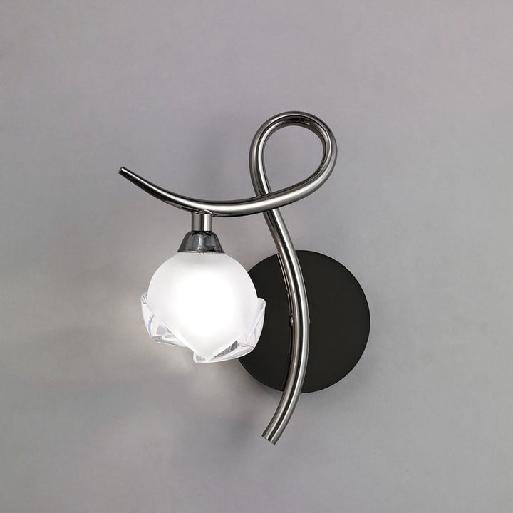 Mantra M0818BC/L/S Fragma Wall Lamp Left Switched 1 Light G9 Black Chrome