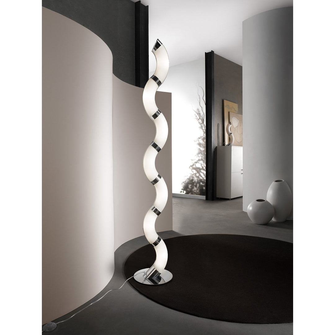 Mantra M0657 Guss Wall Lamp E27 2 Light E27 Polished Chrome/White Acrylic