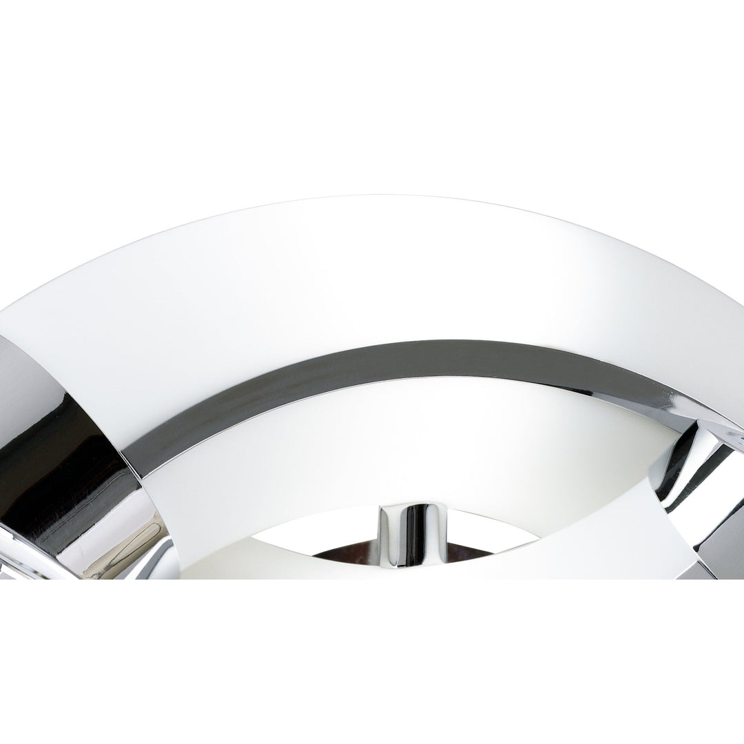 Mantra M0657 Guss Wall Lamp E27 2 Light E27 Polished Chrome/White Acrylic