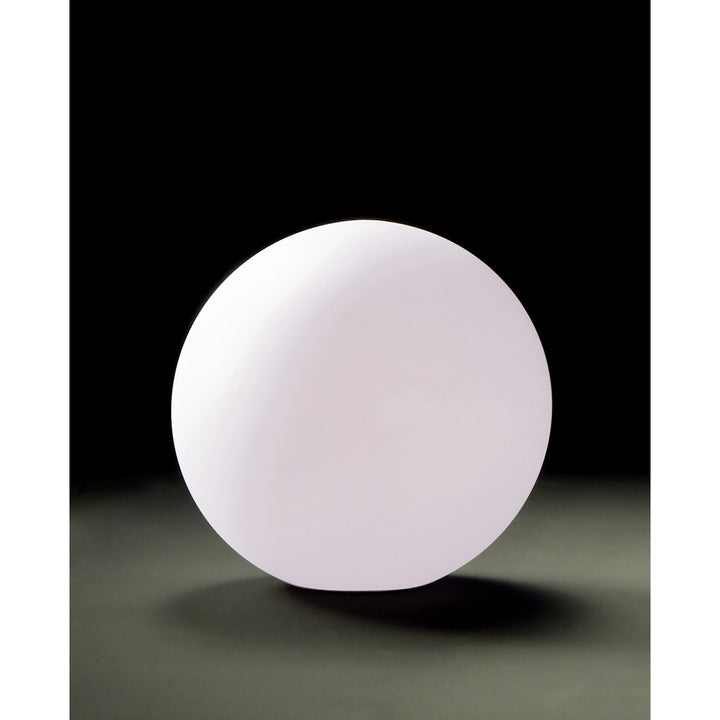Mantra M1389 Huevo Ball Table Lamp 1 Light CFL Small In Line Switch Indoor Opal White