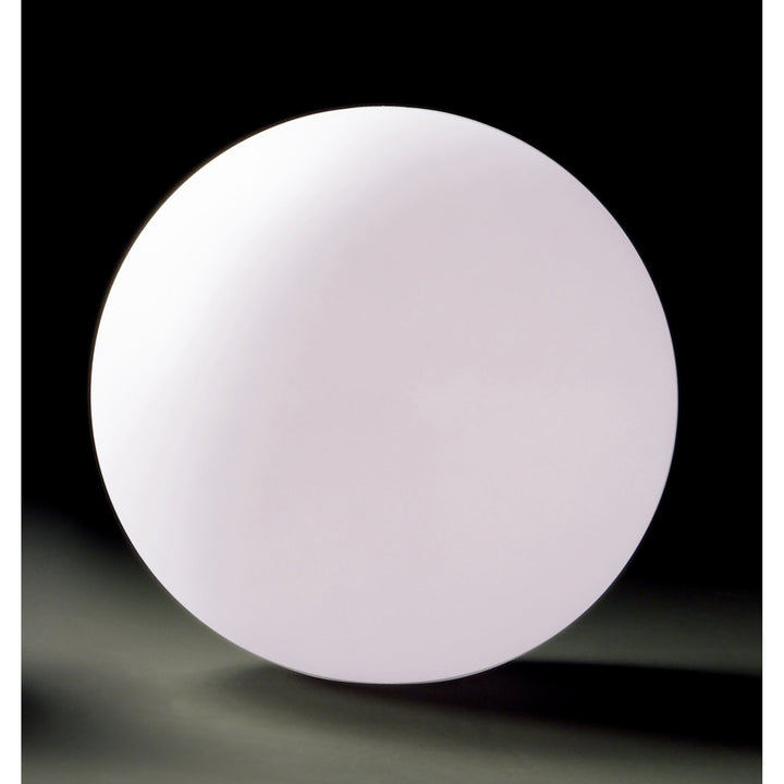 Mantra M1395 Huevo Ball Table Lamp 1 Light CFL Large In Line Switch Indoor Opal White