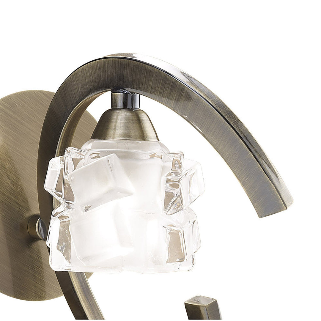 Mantra M1865 Ice Wall Lamp 1 Light G9 Antique Brass