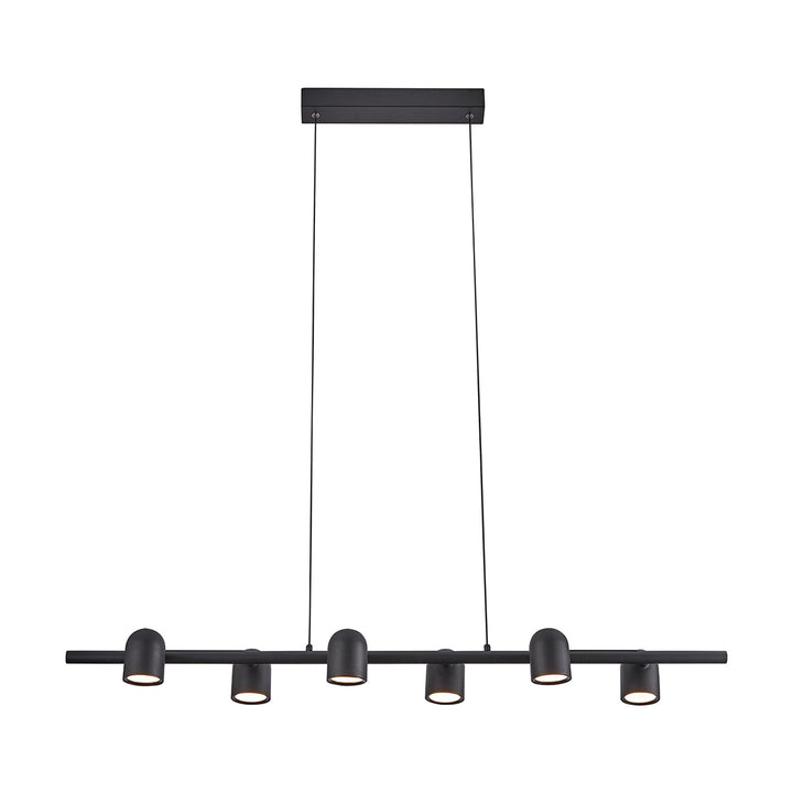 Mantra M7937 Ios Linear Pendant 6 Light Black