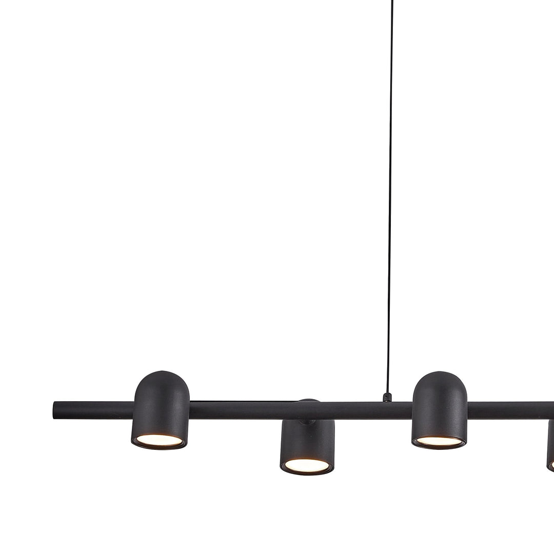 Mantra M7937 Ios Linear Pendant 6 Light Black