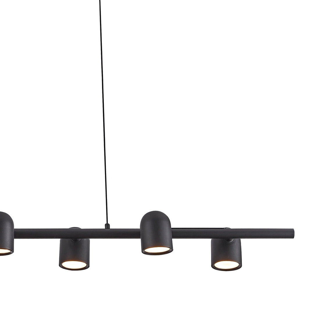 Mantra M7937 Ios Linear Pendant 6 Light Black