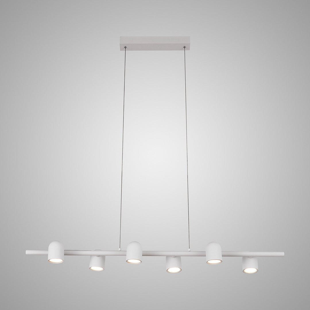 Mantra M7936 Ios Linear Pendant 6 Light White