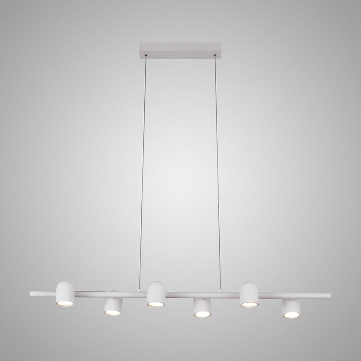 Mantra M7936 Ios Linear Pendant 6 Light White