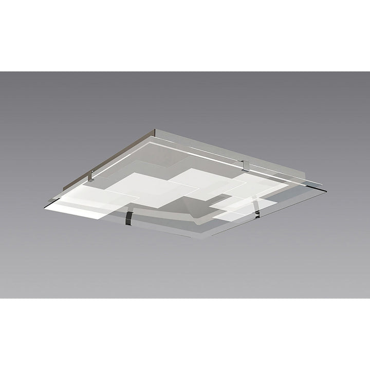 Mantra M8340/1 Jersey Ceiling 20W LED Square Polished Chrome/Opal White Glass