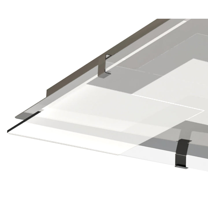 Mantra M8340/1 Jersey Ceiling 20W LED Square Polished Chrome/Opal White Glass