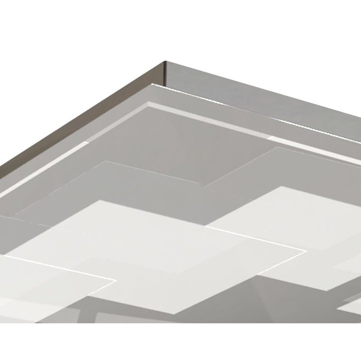 Mantra M8340/1 Jersey Ceiling 20W LED Square Polished Chrome/Opal White Glass