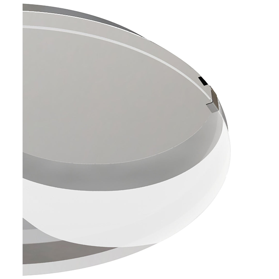 Mantra M8341/1 Jersey Ceiling 20W LED Round Polished Chrome/Opal White Glass