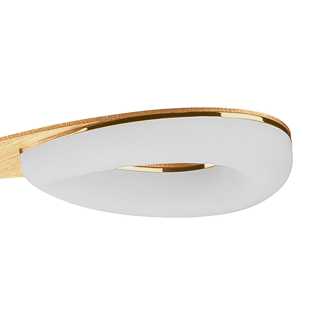 Mantra M8271/1 Juno Telescopic Convertible To Semi Flush 3 Light 15W LED Satin Gold/Frosted Acrylic/Gold