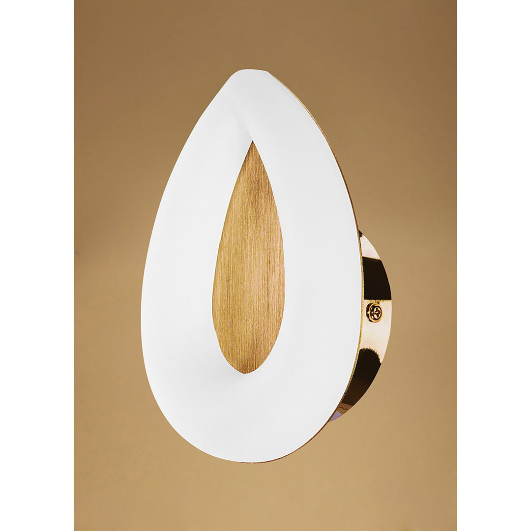 Mantra M8270/1 Juno Wall Lamp 5W LED Satin Gold/Frosted Acrylic/Gold