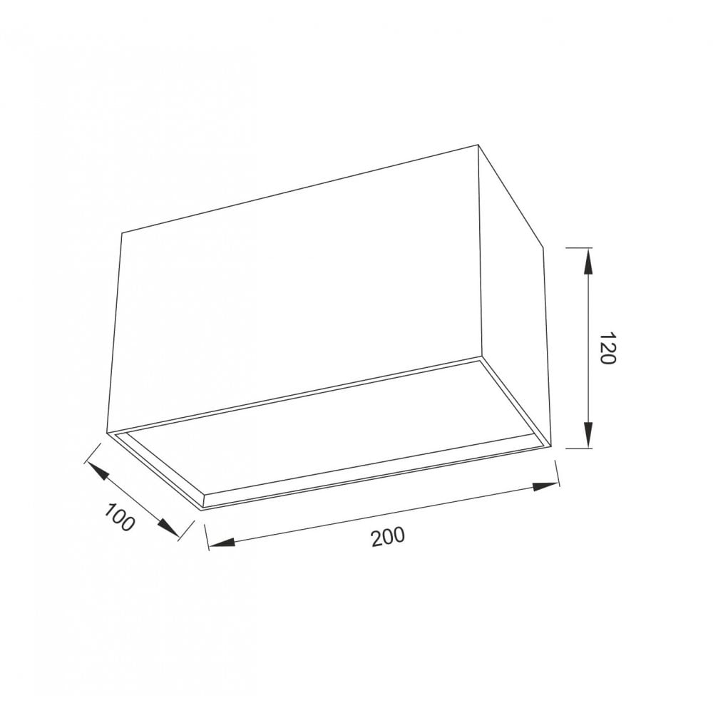 Mantra M5632 Kailua Flush Rectangular 2 x GU10 White