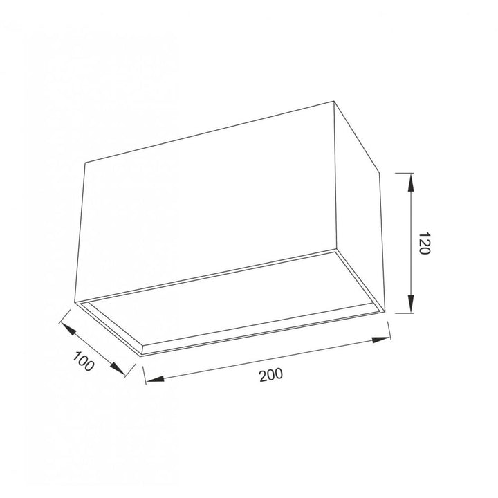 Mantra M5632 Kailua Flush Rectangular 2 x GU10 White