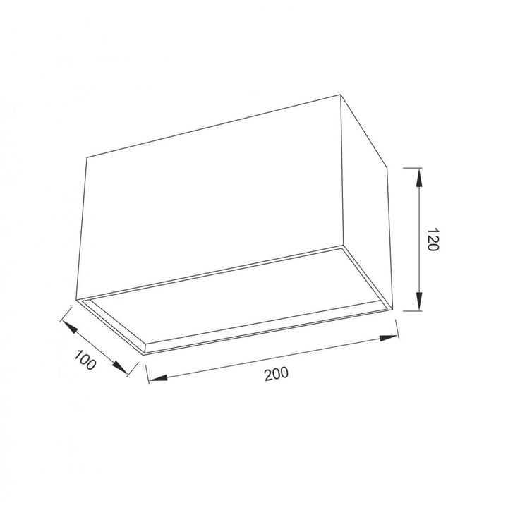 Mantra M5630 Kailua Flush Rectangular 2 x GU10 Silver