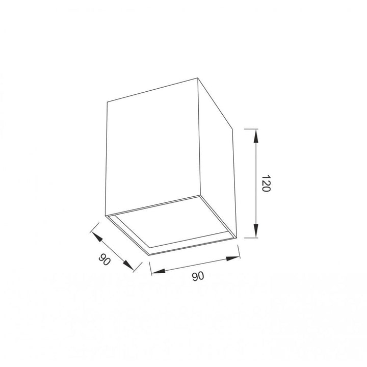 Mantra M5631 Kailua Flush Square 1 x GU10 Silver