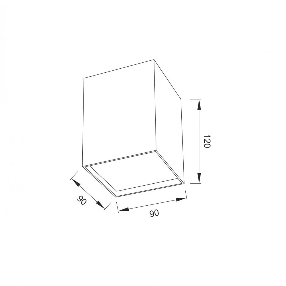 Mantra M5633 Kailua Flush Square 1 x GU10 White