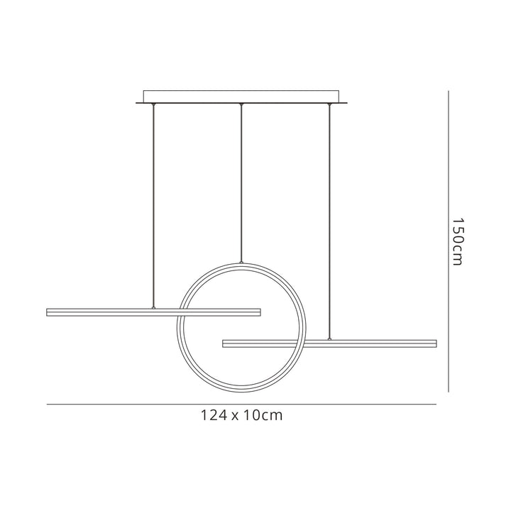 Mantra M7190 Kitesurf Centre Loop Linear Pendant 50W LED White