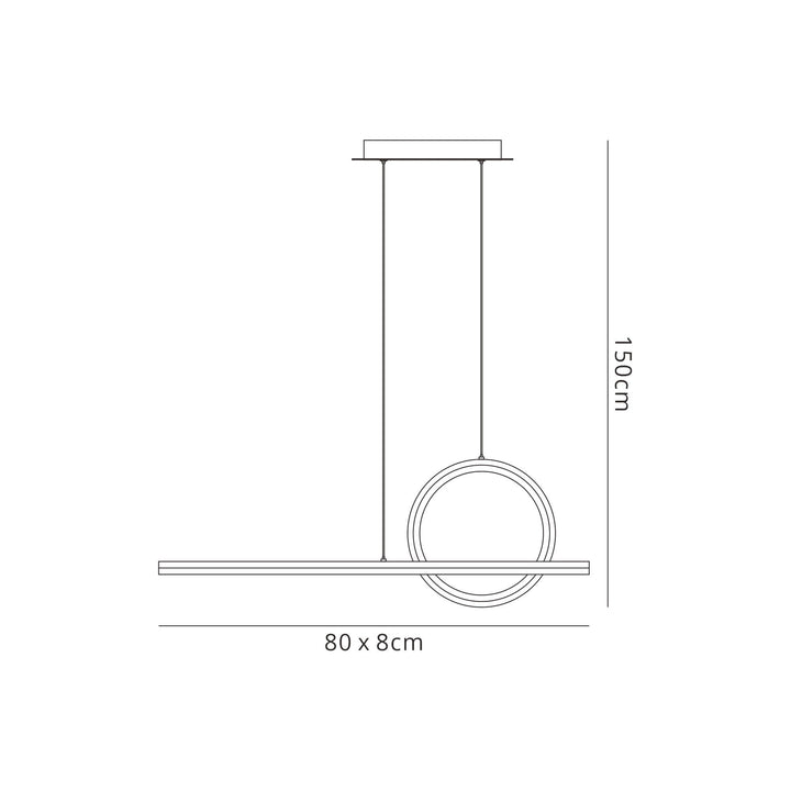 Mantra M7192 Kitesurf Loop Over Linear Pendant 30W LED White