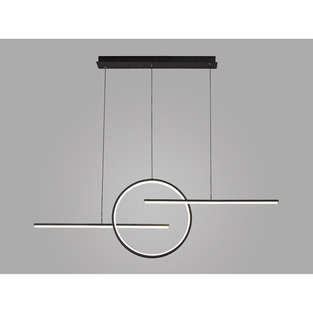 Mantra M8205 Kitesurf Centre Loop Linear Pendant Dimmable 50W LED Black