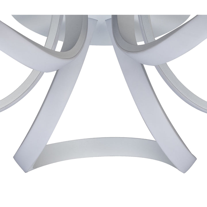 Mantra M6035K Knot Blanco Ceiling 48cm Round 3 Looped Arms 36W LED White/Frosted Acrylic