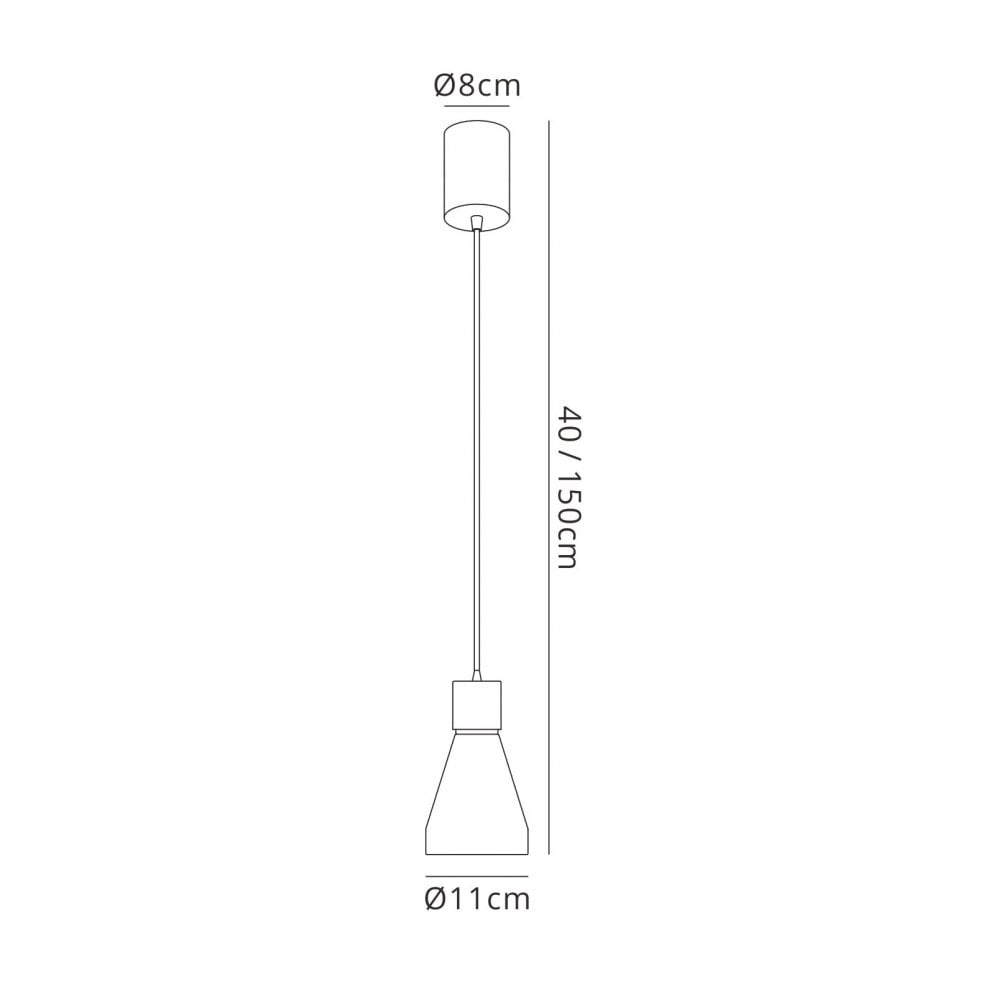 Mantra M5621 Kos Pendant Small 11cm Round 1 x E27 Matt White