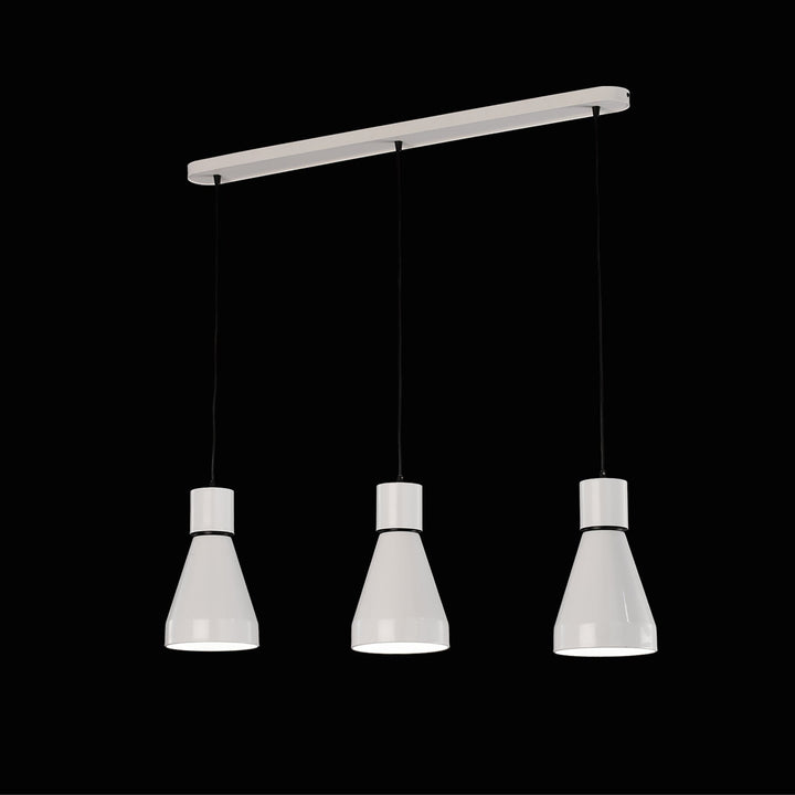 Mantra M5841 Kos Linear Pendant 3L 3 x E27 Max 40W White / Black