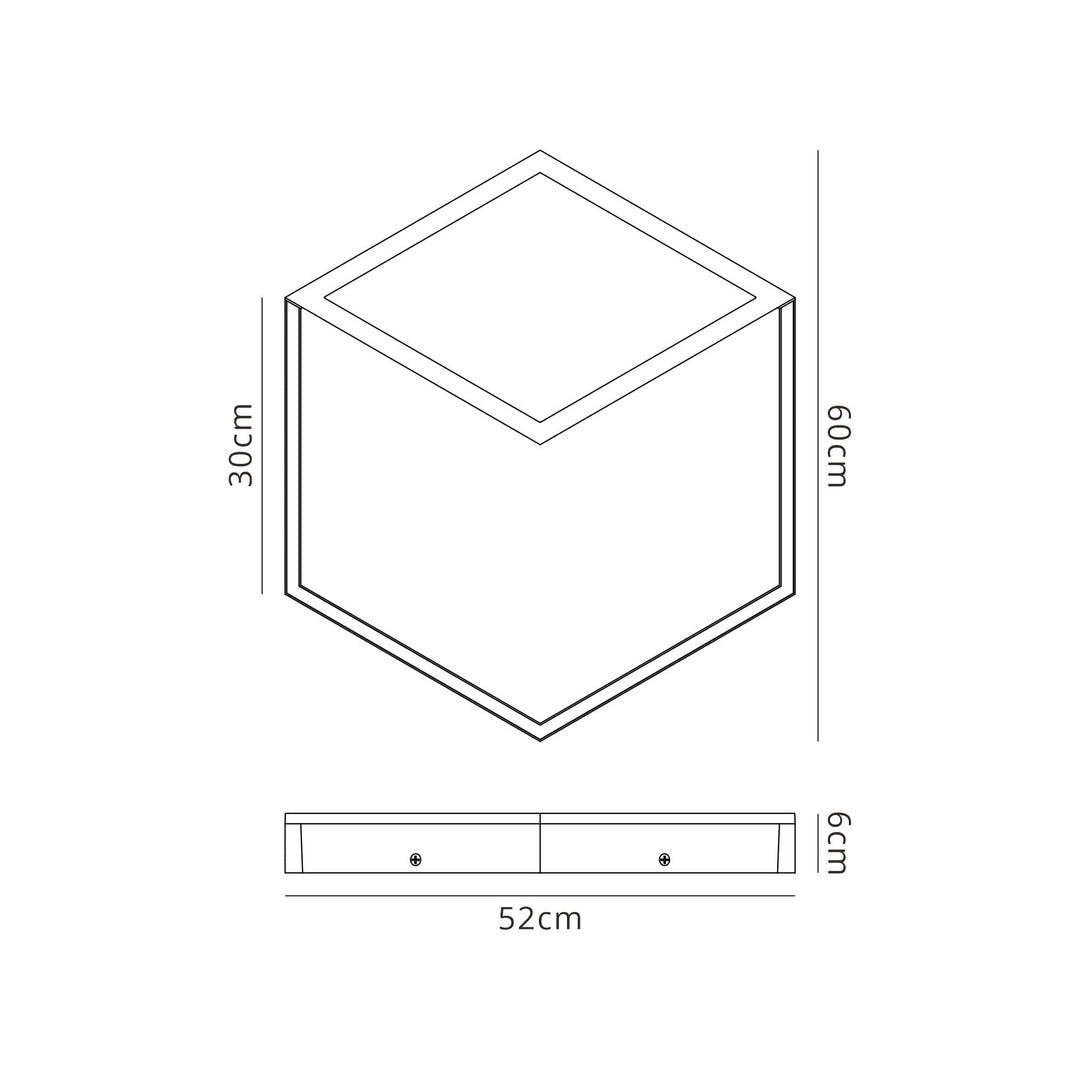 Mantra M7763 Kubick Ceiling/Wall Light Dimmable 48W LED Black