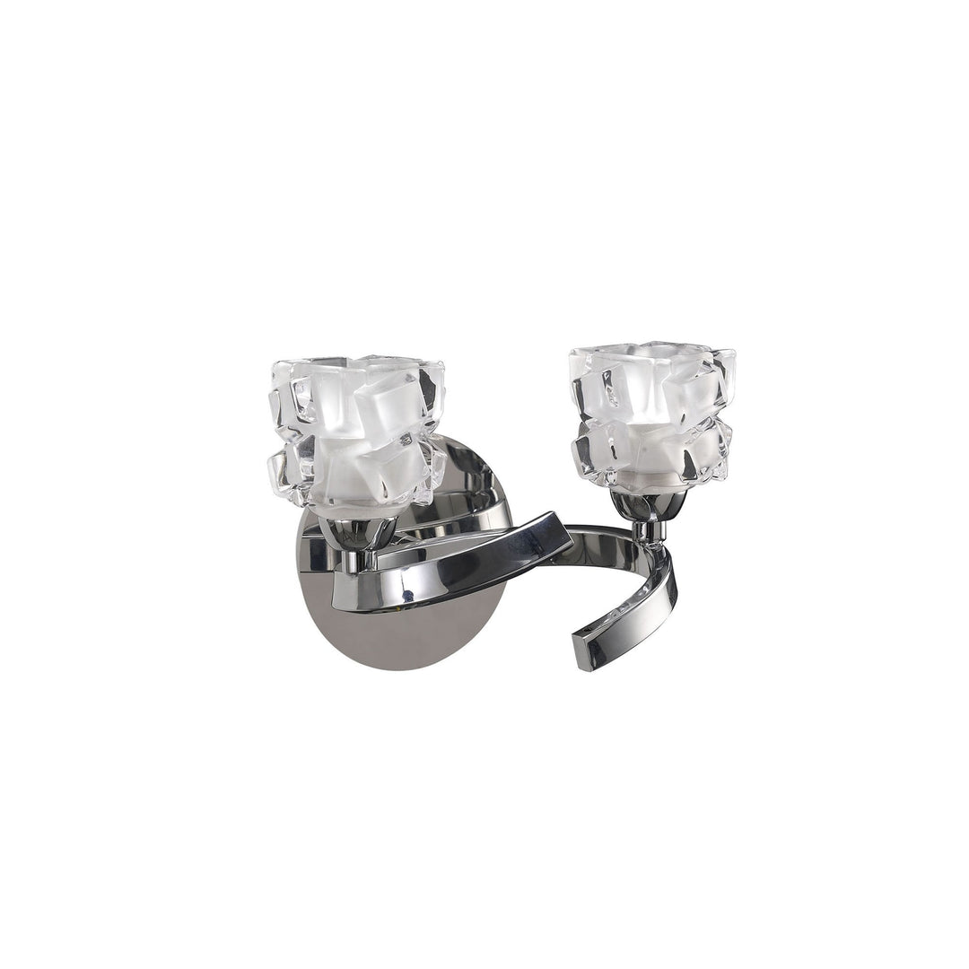 Mantra M1844/S Ice Switched Wall Light 2 Light Polished Chrome